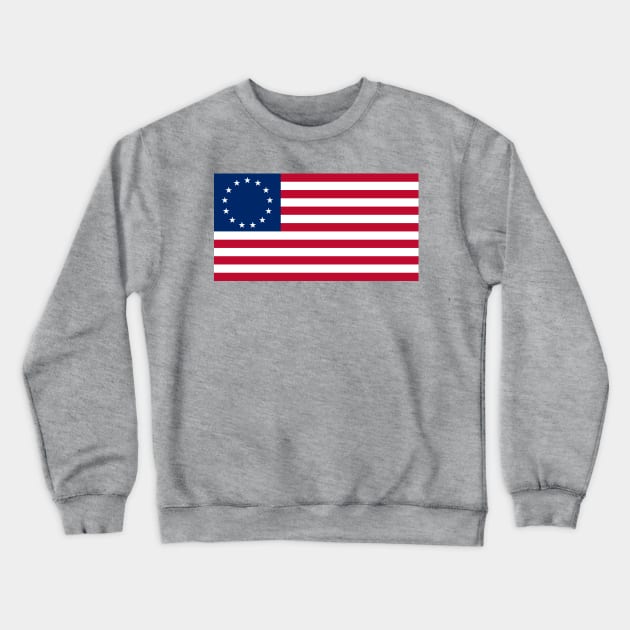 American Flag - Betsy Ross Crewneck Sweatshirt by  The best hard hat stickers 